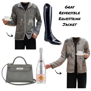 Gray Reversible Equestrian Jacket